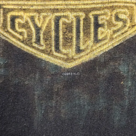 Harley-Davidson Sleeve Hit Sweatshirt‎ Mens Medium Black Crewneck Graphic - Picture 5 of 12